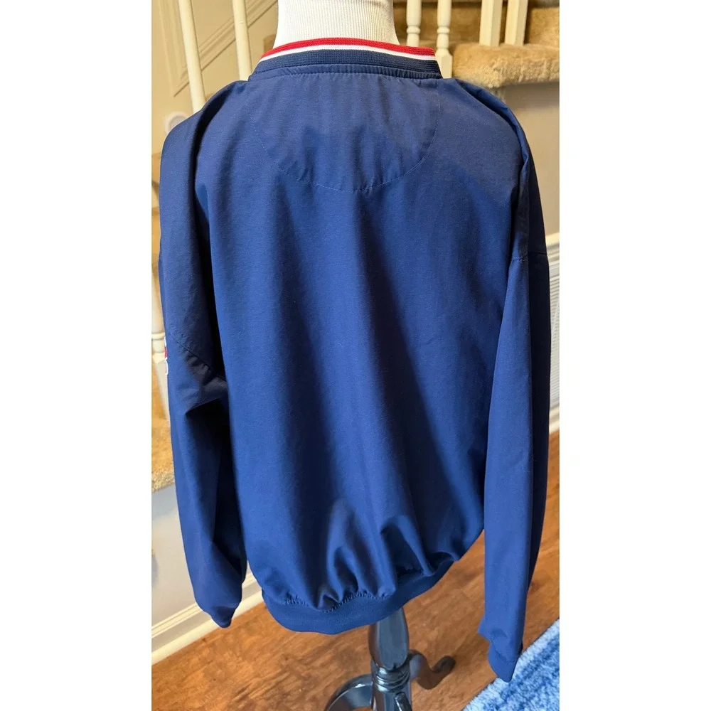 Nike Team MLB Cleveland Indians V-Neck Windshirt Navy Chief Wahoo Mens Medium